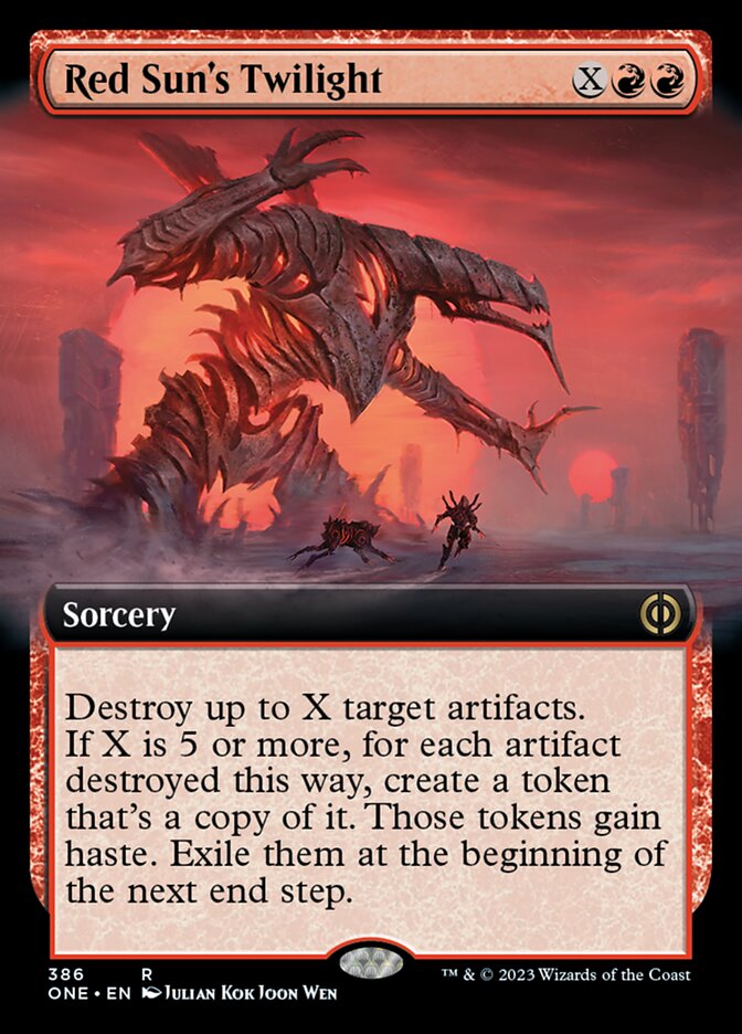 Red Sun's Twilight (Extended Art) [Phyrexia: All Will Be One] | Exor Games Bridgewater