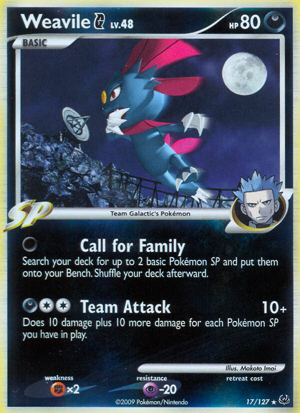 Weavile G (17/127) [Platinum: Base Set] | Exor Games Bridgewater