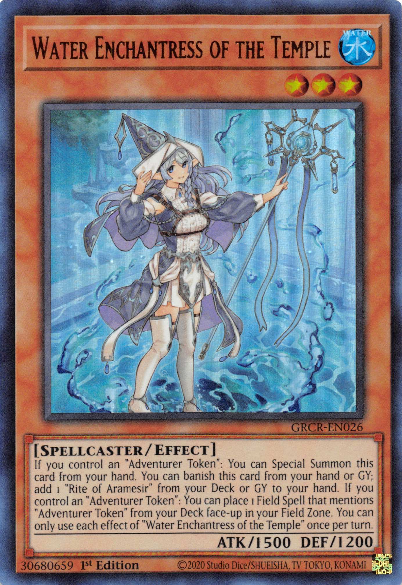 Water Enchantress of the Temple [GRCR-EN026] Ultra Rare | Exor Games Bridgewater