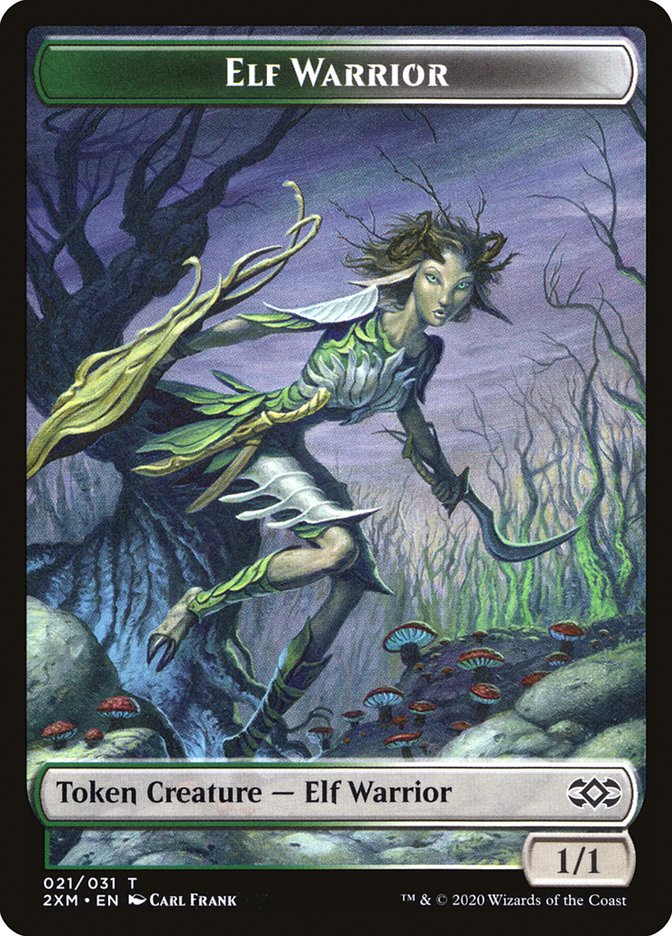 Elf Warrior Token [Double Masters] | Exor Games Bridgewater