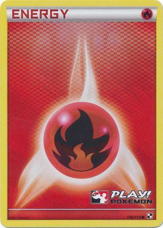 Fire Energy (106/114) (Play Pokemon Promo) [Black & White: Base Set] | Exor Games Bridgewater