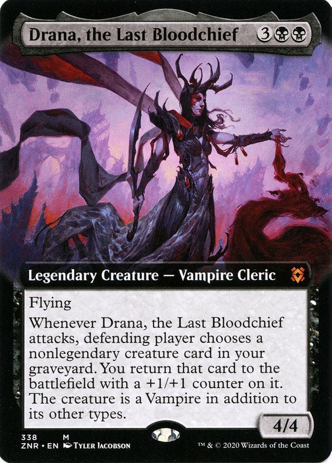 Drana, the Last Bloodchief (Extended Art) [Zendikar Rising] | Exor Games Bridgewater