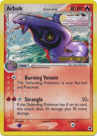 Arbok (13/101) (Delta Species) (Stamped) [EX: Dragon Frontiers] | Exor Games Bridgewater