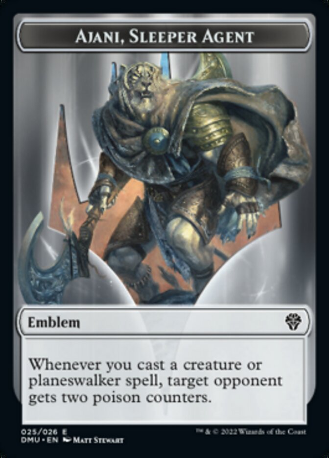 Soldier // Ajani, Sleeper Agent Emblem Double-sided Token [Dominaria United Tokens] | Exor Games Bridgewater