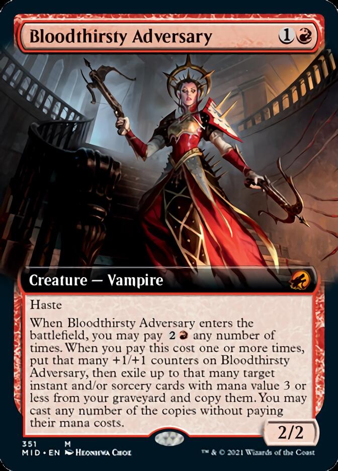 Bloodthirsty Adversary (Extended) [Innistrad: Midnight Hunt] | Exor Games Bridgewater