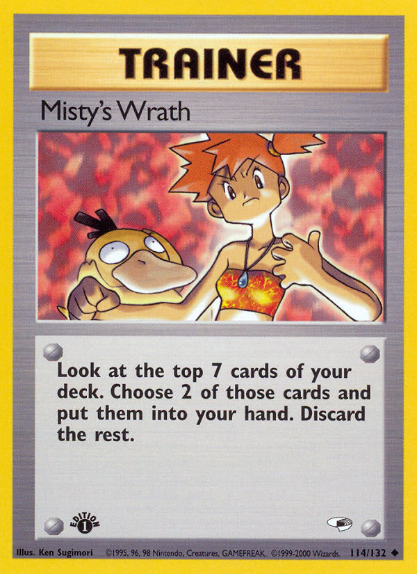 Misty's Wrath (114/132) [Gym Heroes 1st Edition] | Exor Games Bridgewater