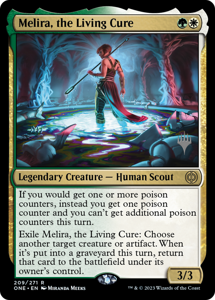 Melira, the Living Cure (Promo Pack) [Phyrexia: All Will Be One Promos] | Exor Games Bridgewater