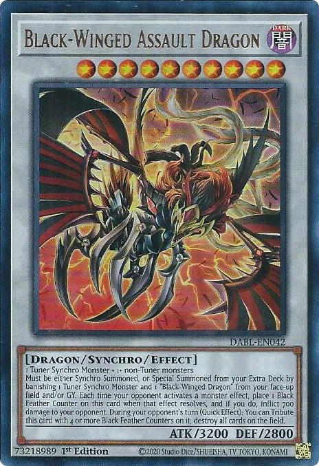Black-Winged Assault Dragon [DABL-EN042] Ultra Rare | Exor Games Bridgewater