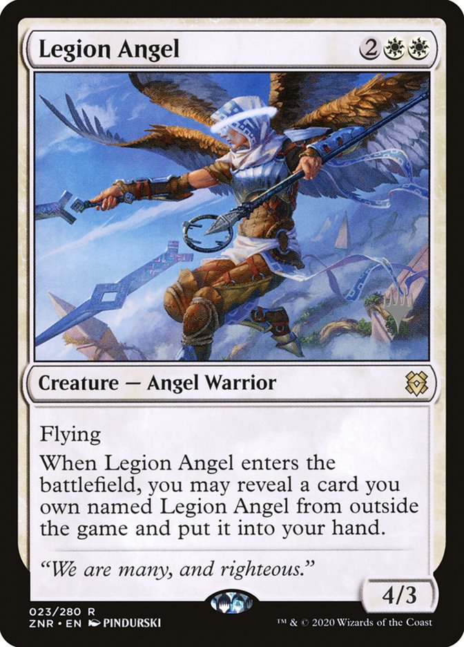 Legion Angel (Promo Pack) [Zendikar Rising Promos] | Exor Games Bridgewater