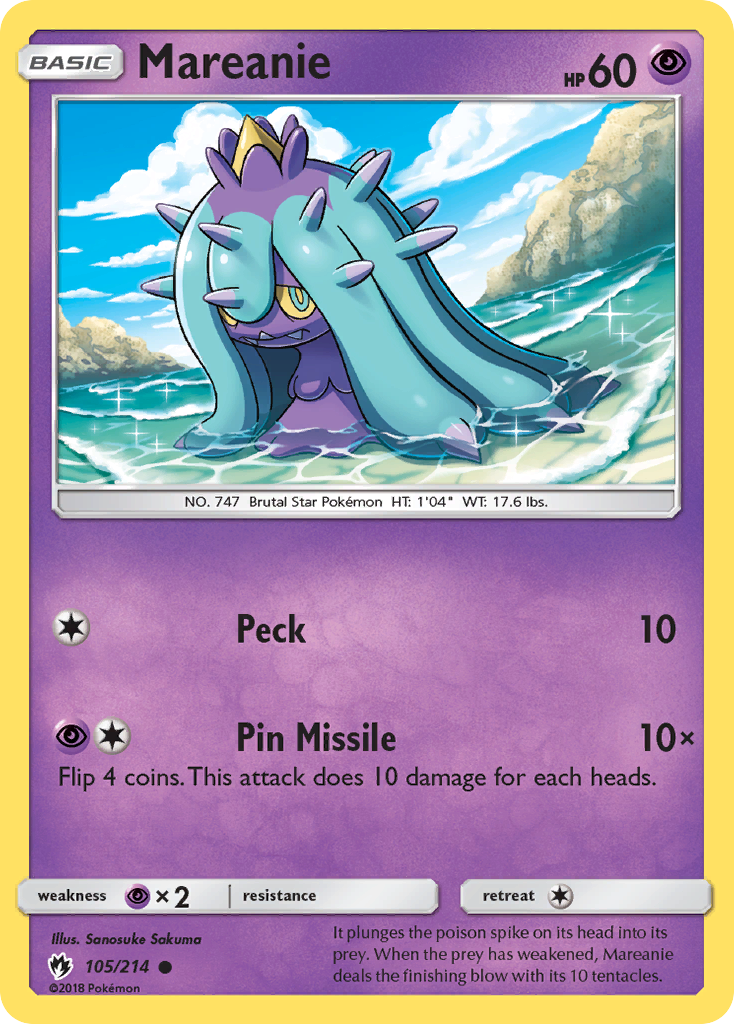 Mareanie (105/214) [Sun & Moon: Lost Thunder] | Exor Games Bridgewater