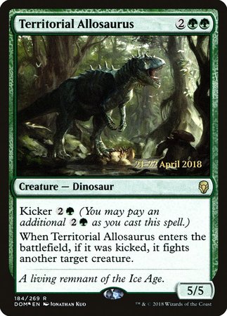 Territorial Allosaurus [Dominaria Promos] | Exor Games Bridgewater