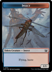 Soldier // Insect Double-Sided Token [March of the Machine Commander Tokens] | Exor Games Bridgewater