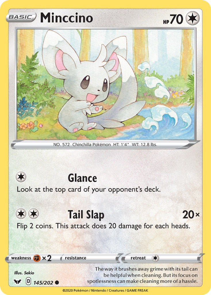 Minccino (145/202) [Sword & Shield: Base Set] | Exor Games Bridgewater