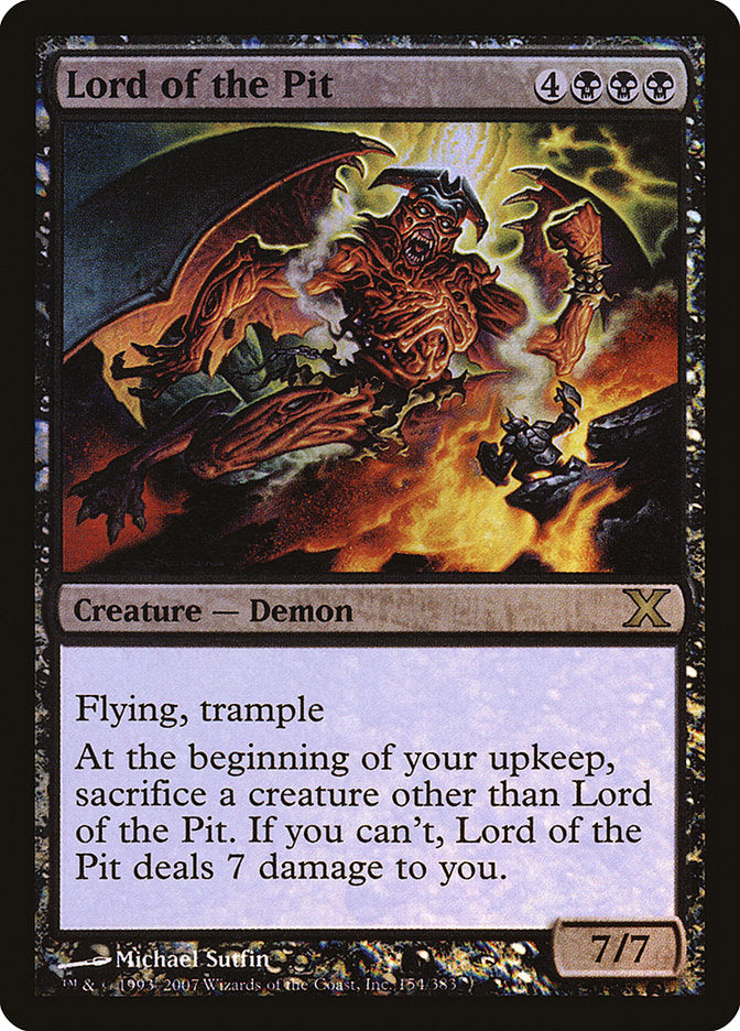 Lord of the Pit (Premium Foil) [Tenth Edition] | Exor Games Bridgewater