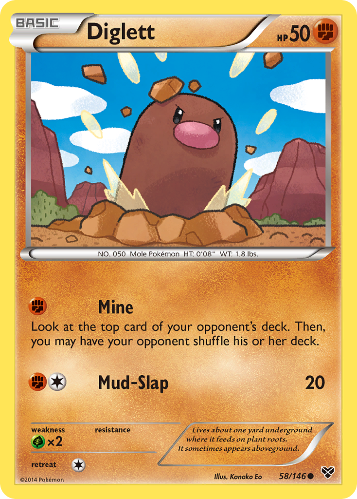 Diglett (58/146) [XY: Base Set] | Exor Games Bridgewater