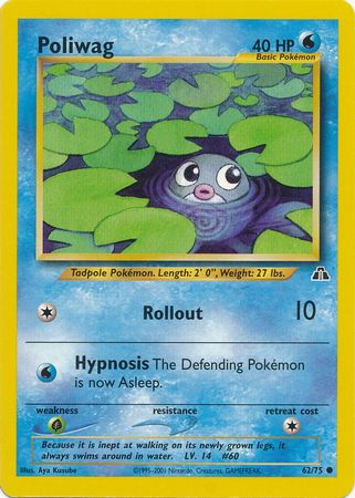 Poliwag (62/75) [Neo Discovery Unlimited] | Exor Games Bridgewater