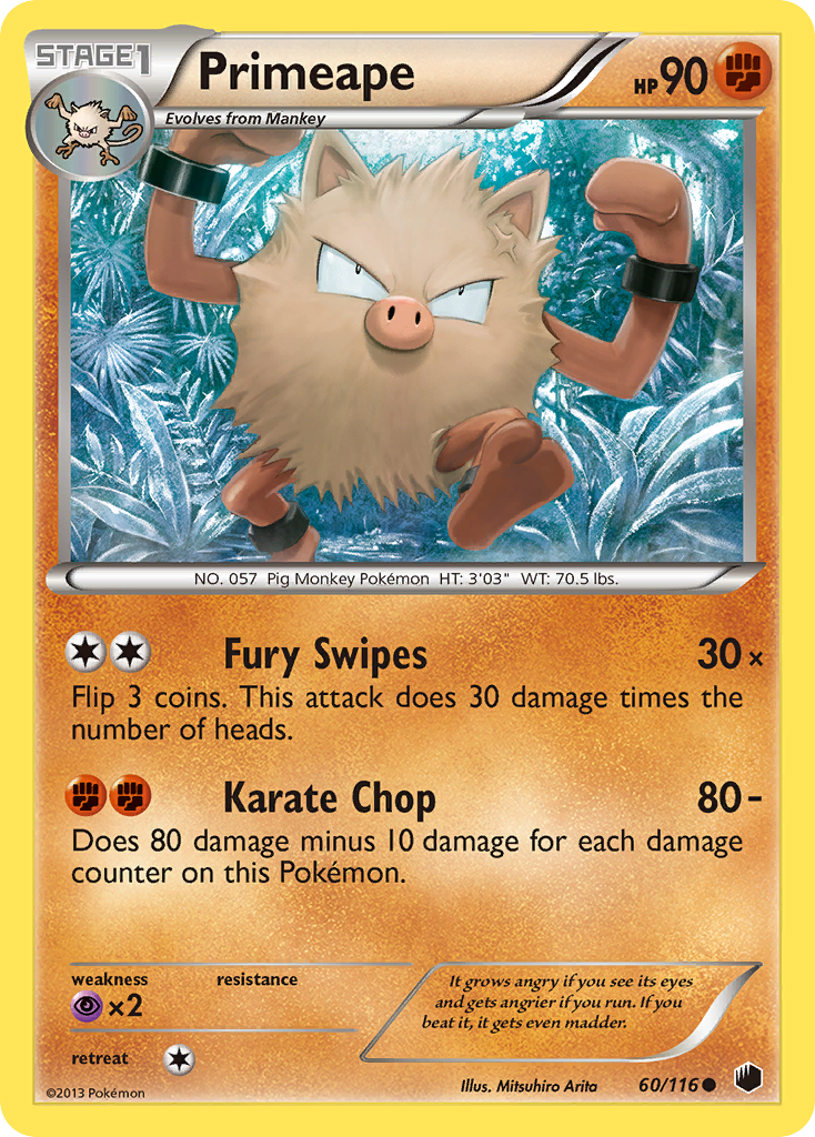 Primeape (60/116) [Black & White: Plasma Freeze] | Exor Games Bridgewater