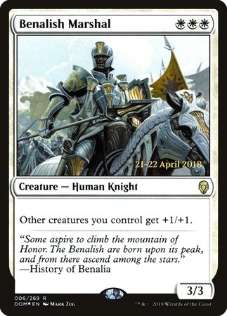 Benalish Marshal [Dominaria Promos] | Exor Games Bridgewater