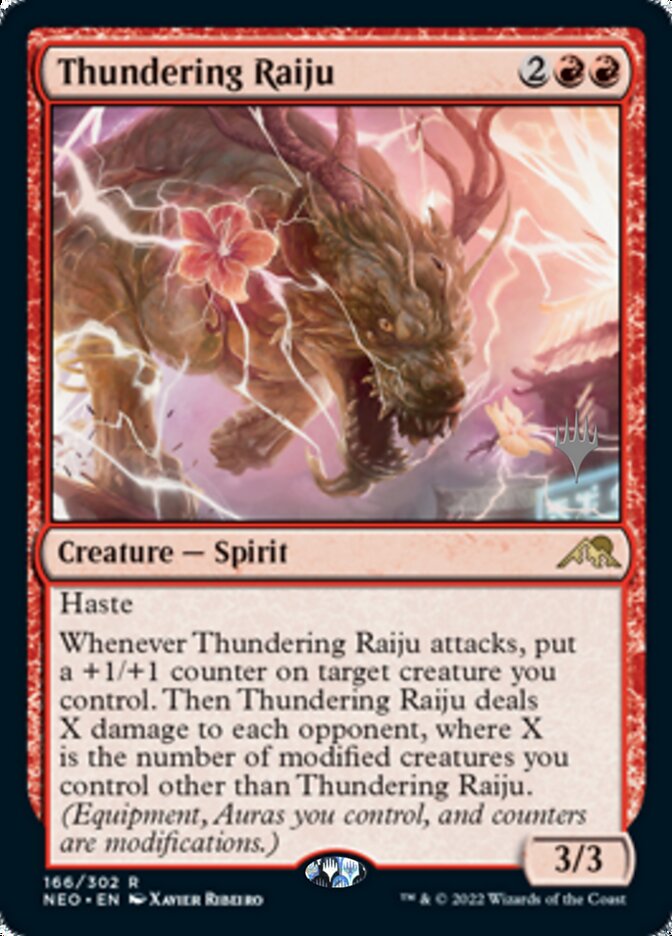 Thundering Raiju (Promo Pack) [Kamigawa: Neon Dynasty Promos] | Exor Games Bridgewater