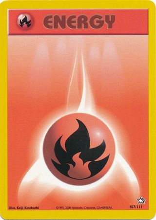 Fire Energy (107/111) [Neo Genesis Unlimited] | Exor Games Bridgewater