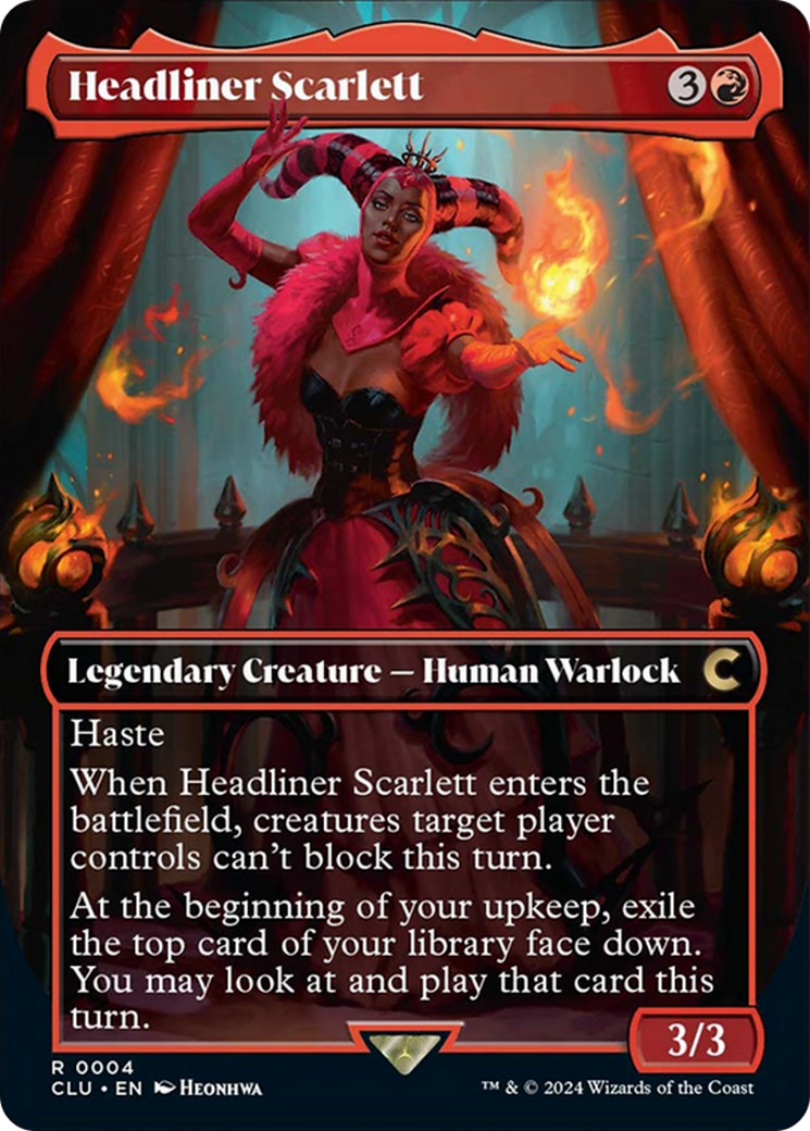 Headliner Scarlett (Borderless) [Ravnica: Clue Edition] | Exor Games Bridgewater