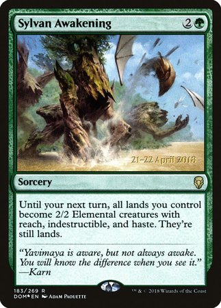 Sylvan Awakening [Dominaria Promos] | Exor Games Bridgewater