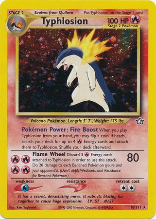 Typhlosion (18/111) [Neo Genesis Unlimited] | Exor Games Bridgewater