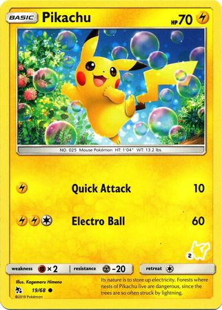 Pikachu (19/68) (Pikachu Stamp #2) [Battle Academy 2020] | Exor Games Bridgewater