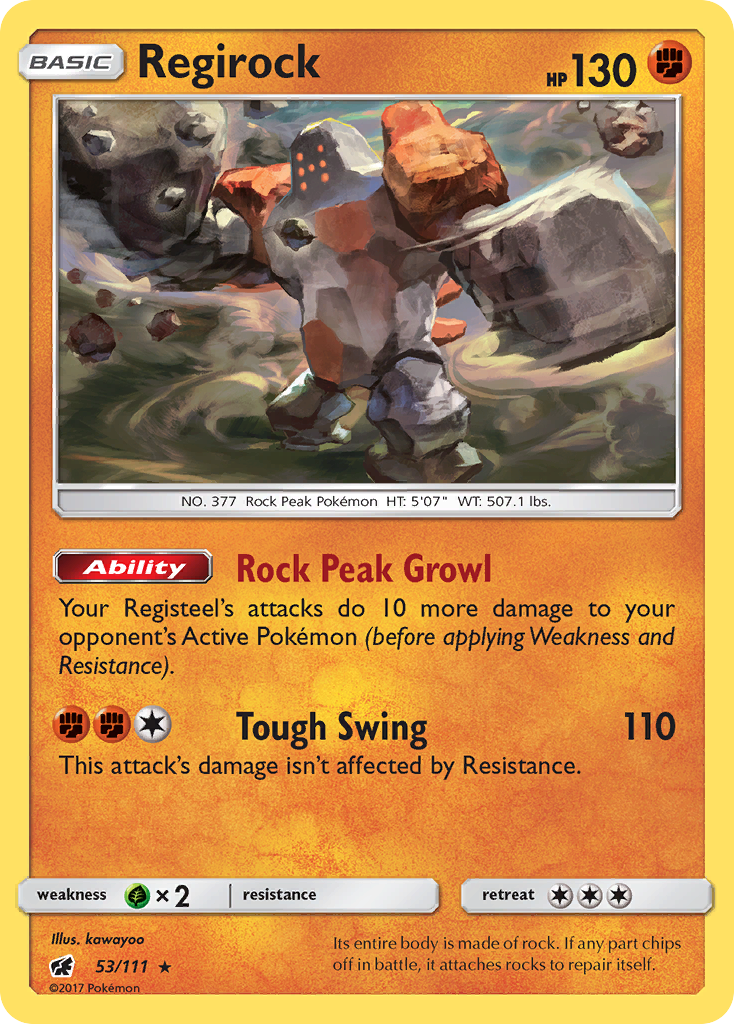 Regirock (53/111) [Sun & Moon: Crimson Invasion] | Exor Games Bridgewater