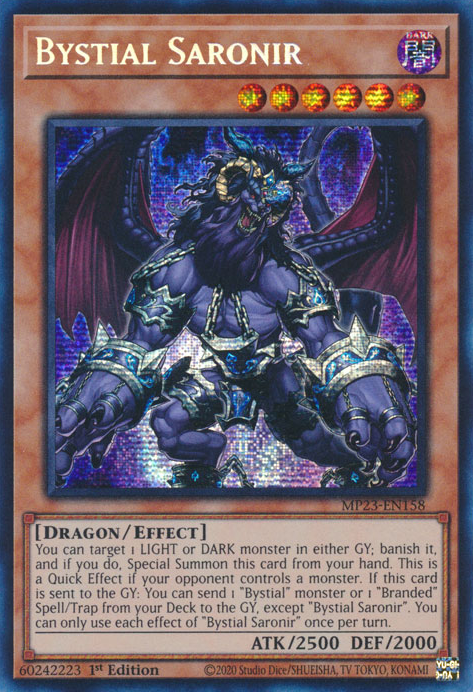 Bystial Saronir [MP23-EN158] Prismatic Secret Rare | Exor Games Bridgewater