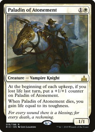 Paladin of Atonement [Rivals of Ixalan] | Exor Games Bridgewater