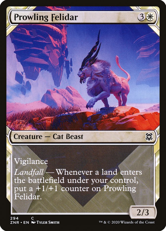 Prowling Felidar (Showcase) [Zendikar Rising] | Exor Games Bridgewater