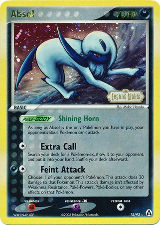 Absol (15/92) (Stamped) [EX: Legend Maker] | Exor Games Bridgewater