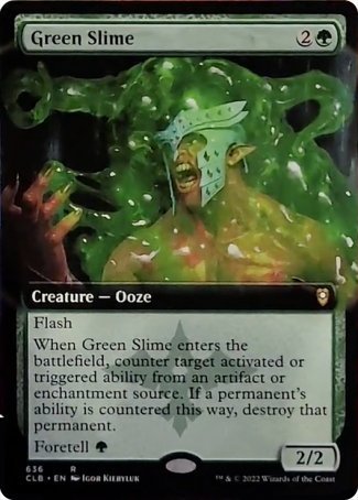 Green Slime (Extended Art) [Commander Legends: Battle for Baldur's Gate] | Exor Games Bridgewater