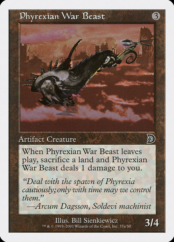 Phyrexian War Beast (Signature on Left) [Deckmasters] | Exor Games Bridgewater