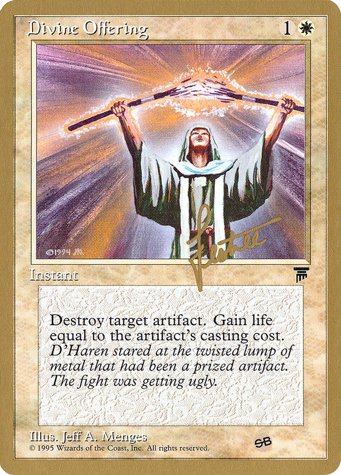 Divine Offering (Bertrand Lestree) (SB) [Pro Tour Collector Set] | Exor Games Bridgewater