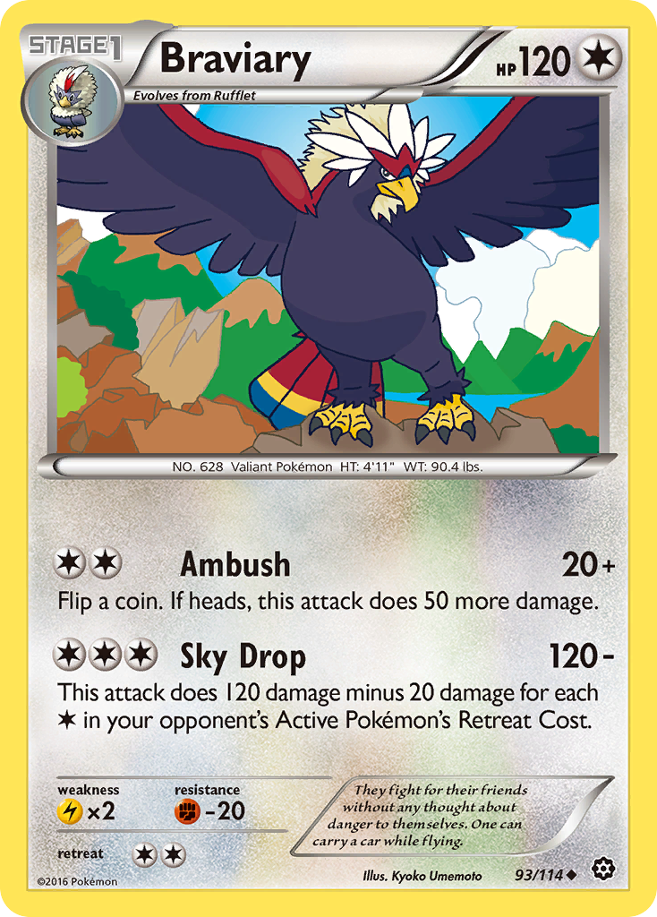 Braviary (93/114) [XY: Steam Siege] | Exor Games Bridgewater