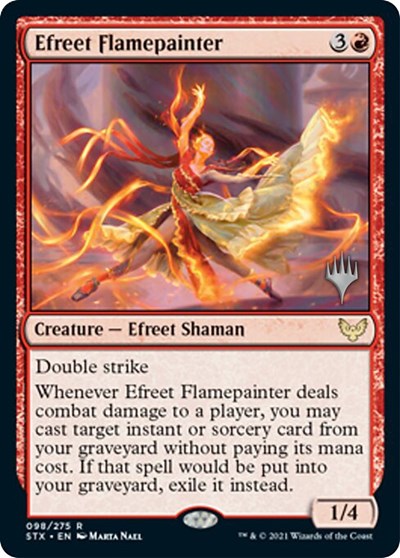 Efreet Flamepainter (Promo Pack) [Strixhaven: School of Mages Promos] | Exor Games Bridgewater