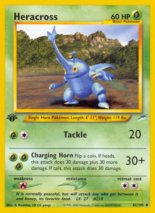 Heracross (41/105) [Neo Destiny 1st Edition] | Exor Games Bridgewater