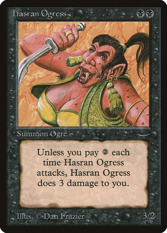 Hasran Ogress (Dark Mana Cost) [Arabian Nights] | Exor Games Bridgewater