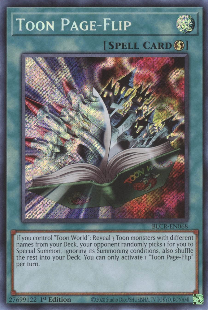 Toon Page-Flip [BLCR-EN068] Secret Rare | Exor Games Bridgewater