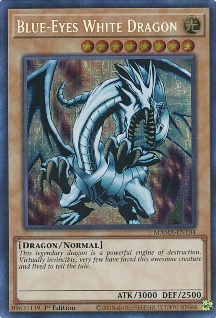 Blue-Eyes White Dragon [MAMA-EN104] Ultra Pharaoh's Rare | Exor Games Bridgewater