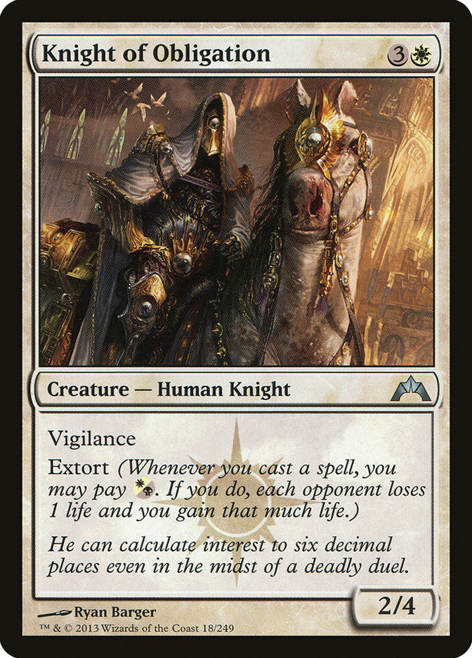 Knight of Obligation [Gatecrash] | Exor Games Bridgewater