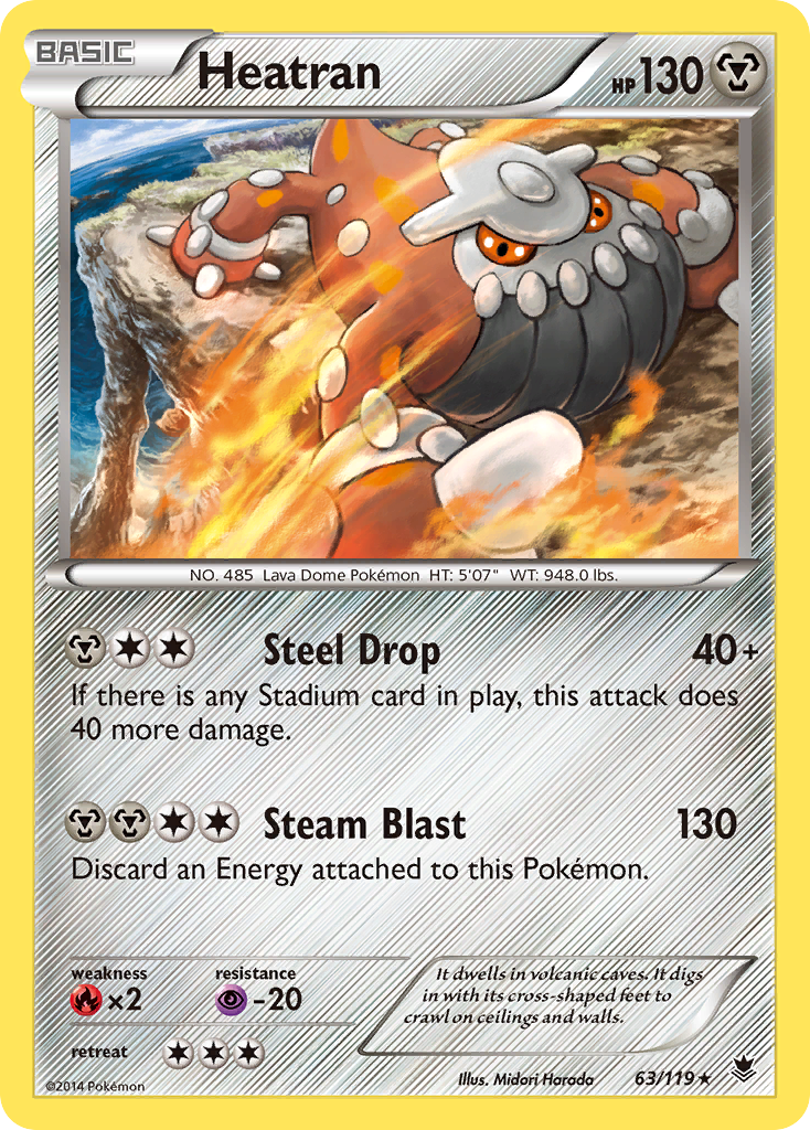 Heatran (63/119) [XY: Phantom Forces] | Exor Games Bridgewater