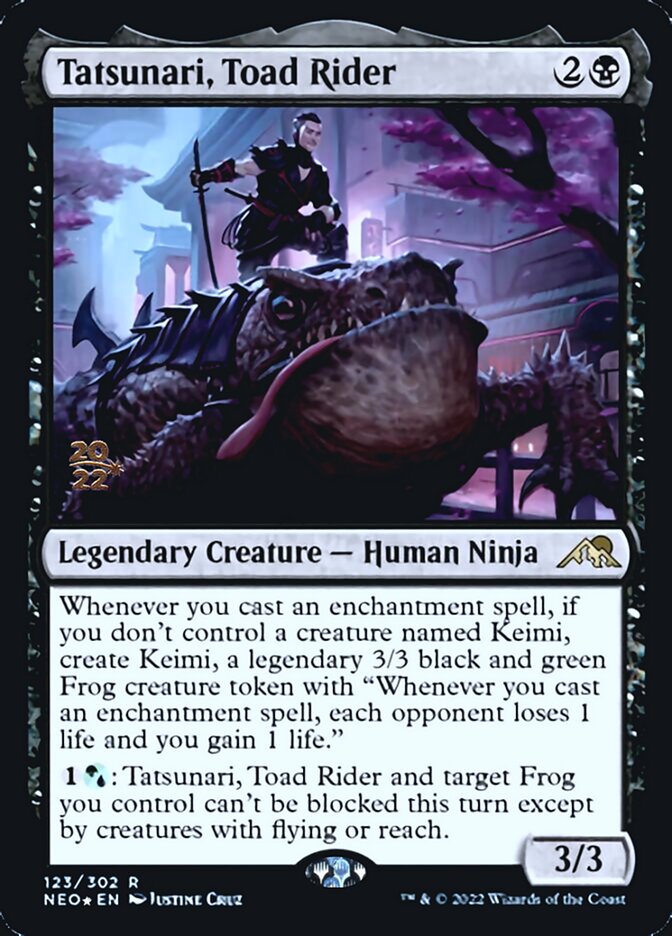 Tatsunari, Toad Rider [Kamigawa: Neon Dynasty Prerelease Promos] | Exor Games Bridgewater