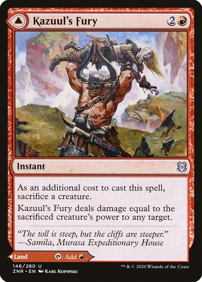 Kazuul's Fury // Kazuul's Cliffs [Zendikar Rising] | Exor Games Bridgewater