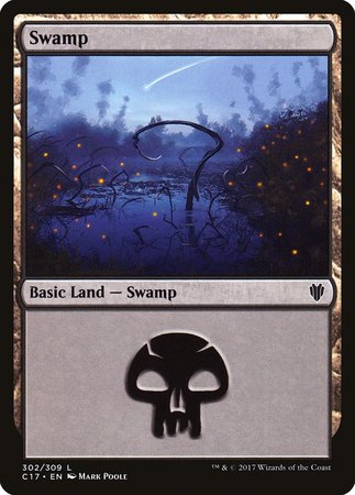 Swamp (302) [Commander 2017] | Exor Games Bridgewater