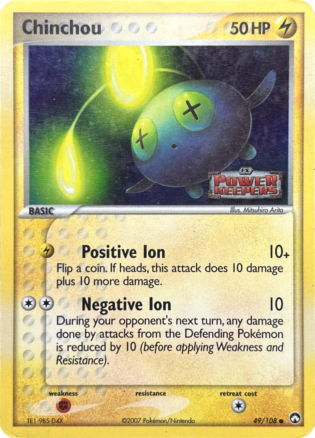 Chinchou (49/108) (Stamped) [EX: Power Keepers] | Exor Games Bridgewater