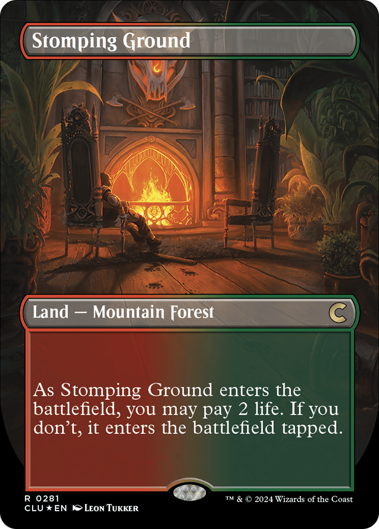 Stomping Ground (Borderless) [Ravnica: Clue Edition] | Exor Games Bridgewater