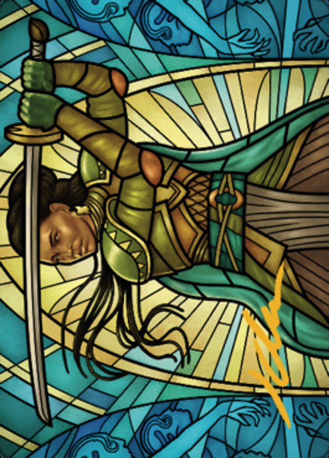 Shanna, Purifying Blade Art Card 2 (Gold-Stamped Signature) [Dominaria United Art Series] | Exor Games Bridgewater